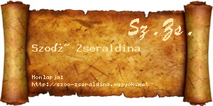 Szoó Zseraldina névjegykártya